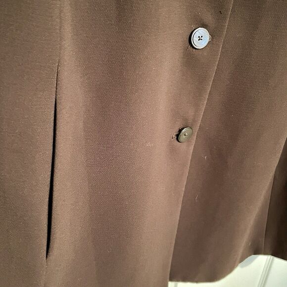 Bob Mackie Studio Brown Blazer  Jacket Sz 28w Single Breasted Side Pockets Lined - Picture 4 of 6